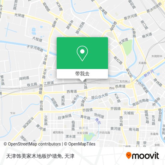天津饰美家木地板护墙角地图