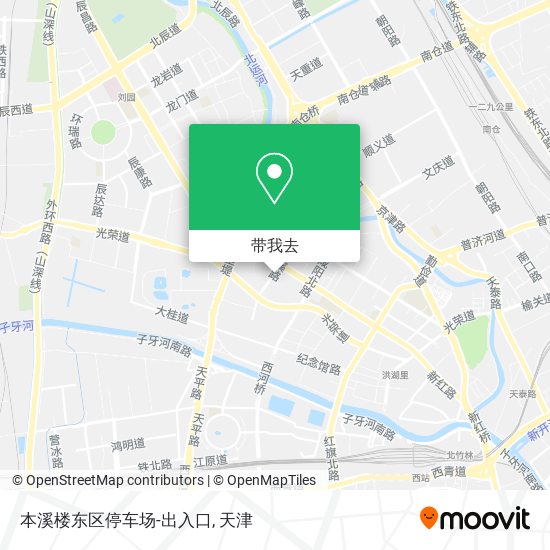 本溪楼东区停车场-出入口地图