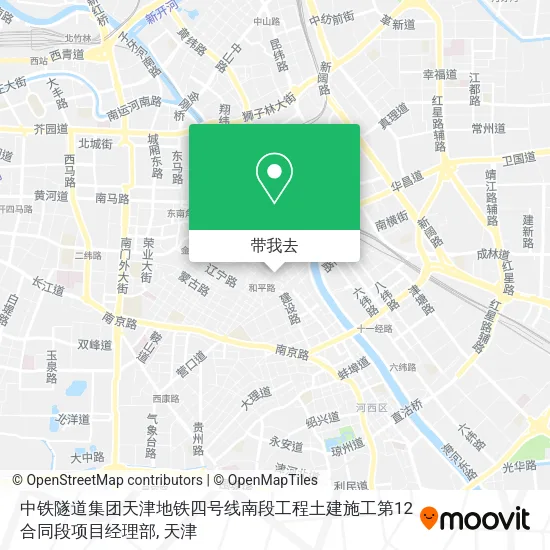 中铁隧道集团天津地铁四号线南段工程土建施工第12合同段项目经理部地图
