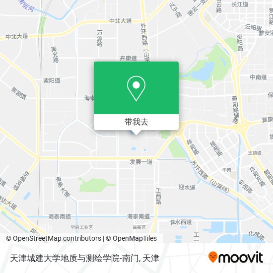 天津城建大学地质与测绘学院-南门地图