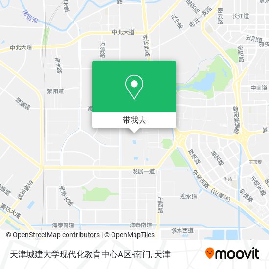 天津城建大学现代化教育中心A区-南门地图
