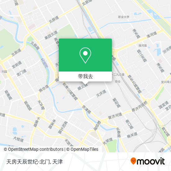 天房天辰世纪-北门地图