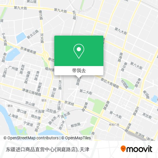 东疆进口商品直营中心(洞庭路店)地图