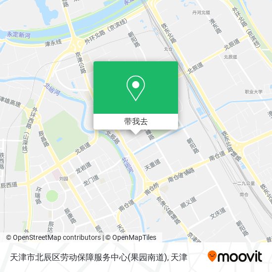 天津市北辰区劳动保障服务中心(果园南道)地图