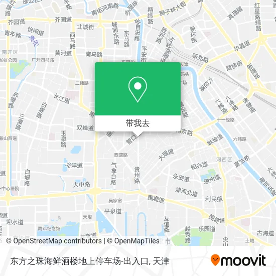 东方之珠海鲜酒楼地上停车场-出入口地图