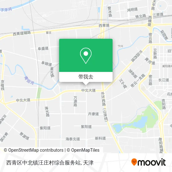 西青区中北镇汪庄村综合服务站地图