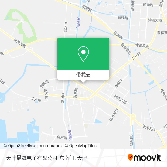 天津晨晟电子有限公司-东南门地图