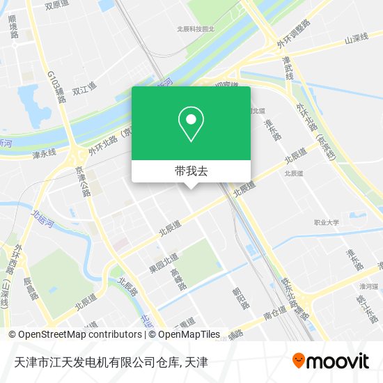 天津市江天发电机有限公司仓库地图