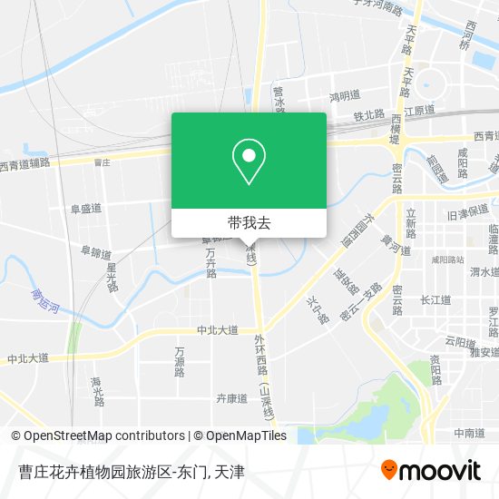 曹庄花卉植物园旅游区-东门地图