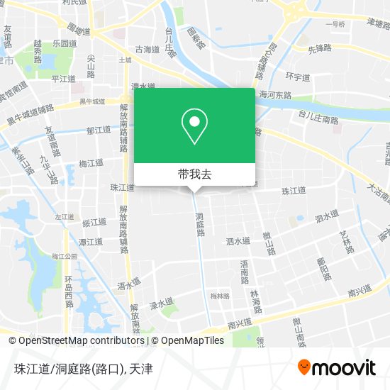 珠江道/洞庭路(路口)地图