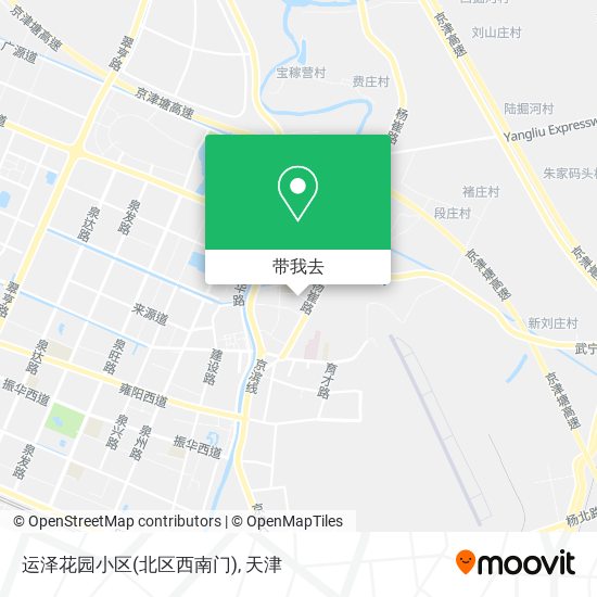 运泽花园小区(北区西南门)地图