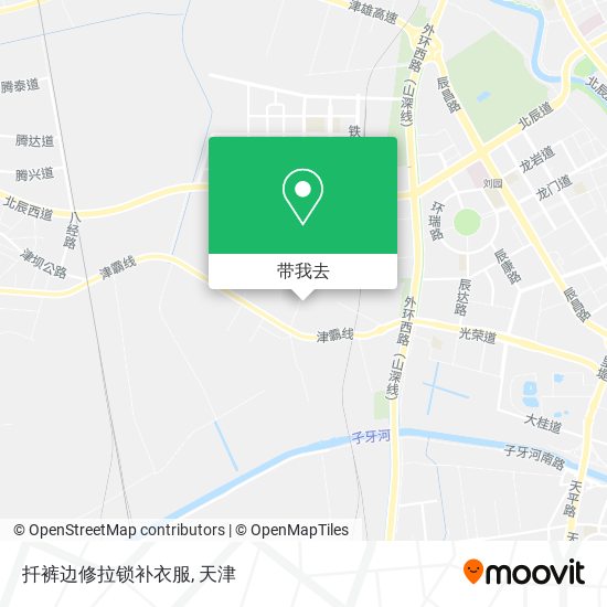 扦裤边修拉锁补衣服地图