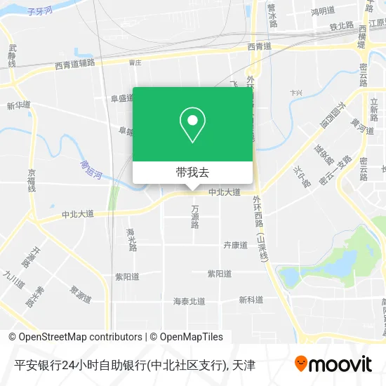 平安银行24小时自助银行(中北社区支行)地图