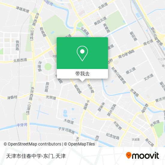 天津市佳春中学-东门地图