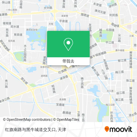 红旗南路与黑牛城道交叉口地图
