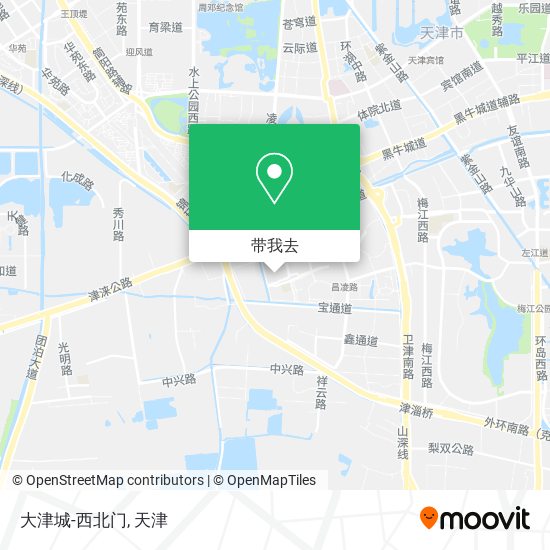 大津城-西北门地图