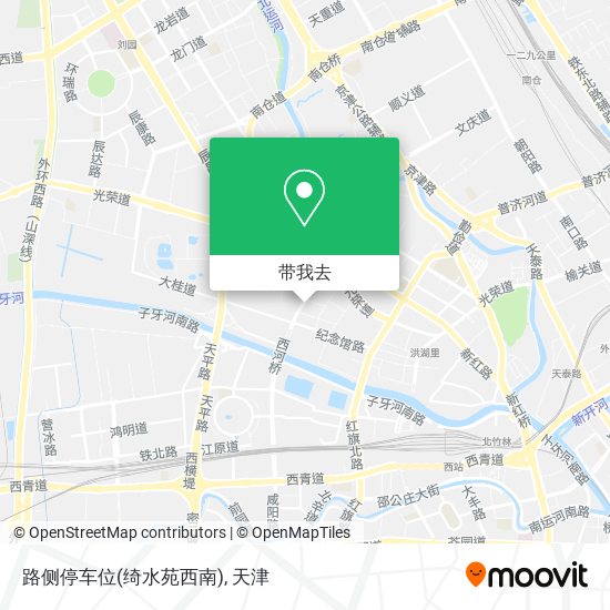 路侧停车位(绮水苑西南)地图