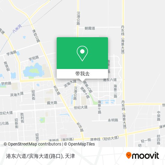 港东六道/滨海大道(路口)地图