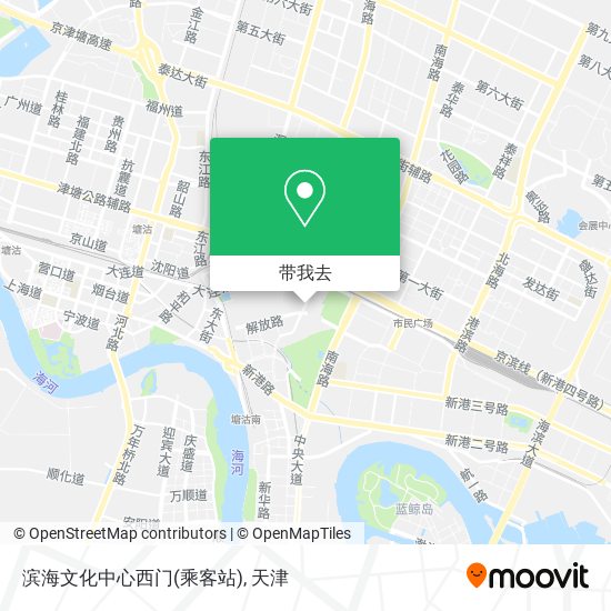 滨海文化中心西门(乘客站)地图