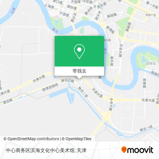 中心商务区滨海文化中心美术馆地图
