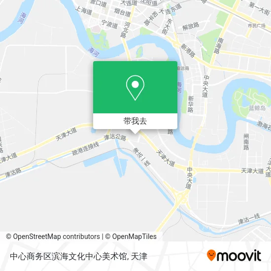 中心商务区滨海文化中心美术馆地图