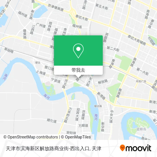 天津市滨海新区解放路商业街-西出入口地图