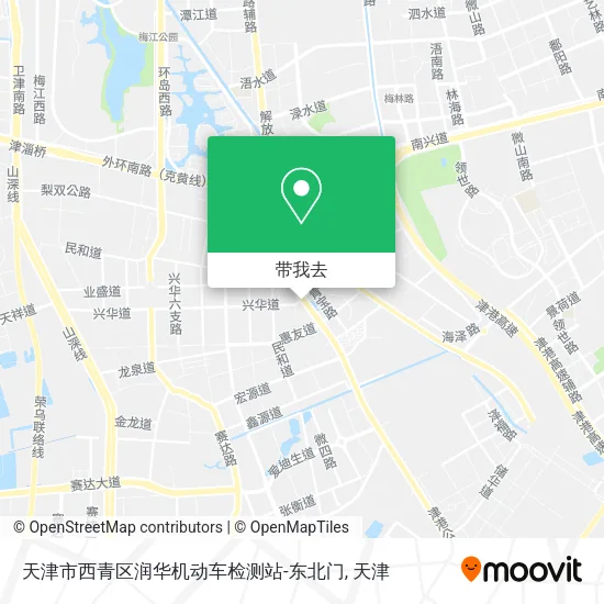 天津市西青区润华机动车检测站-东北门地图