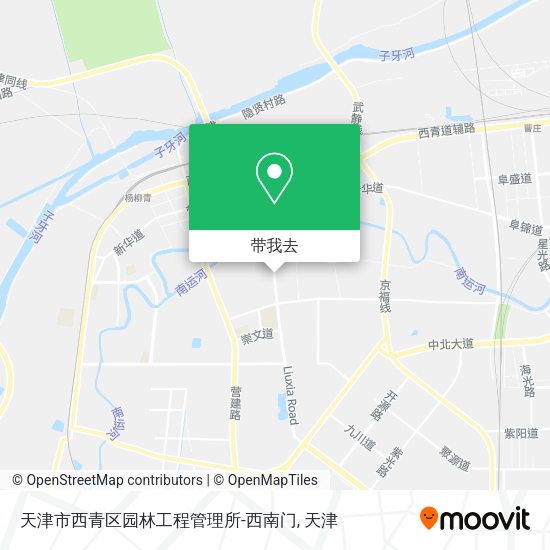 天津市西青区园林工程管理所-西南门地图