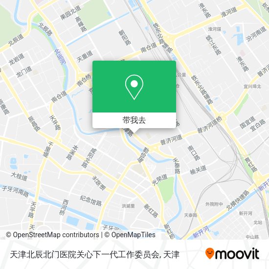 天津北辰北门医院关心下一代工作委员会地图
