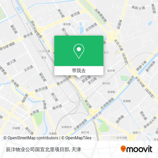 辰沣物业公司国宜北里项目部地图