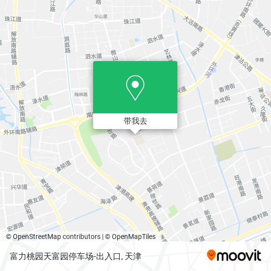 富力桃园天富园停车场-出入口地图