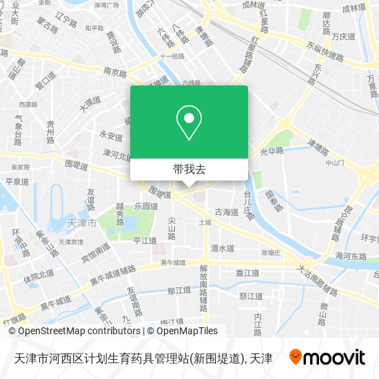 天津市河西区计划生育药具管理站(新围堤道)地图