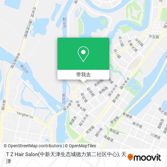 T Z Hair Salon(中新天津生态城德力第二社区中心)地图