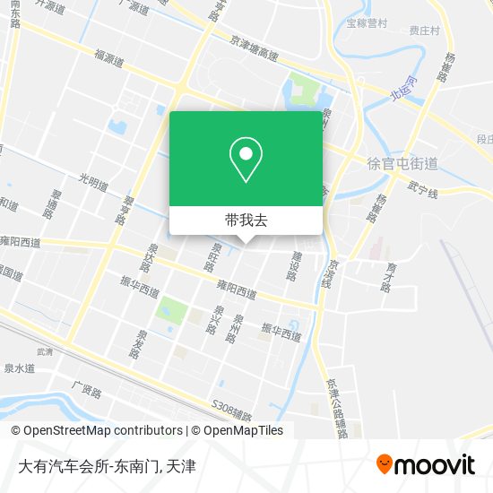 大有汽车会所-东南门地图