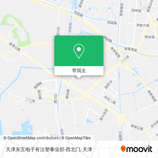 天津东五电子有注塑事业部-西北门地图
