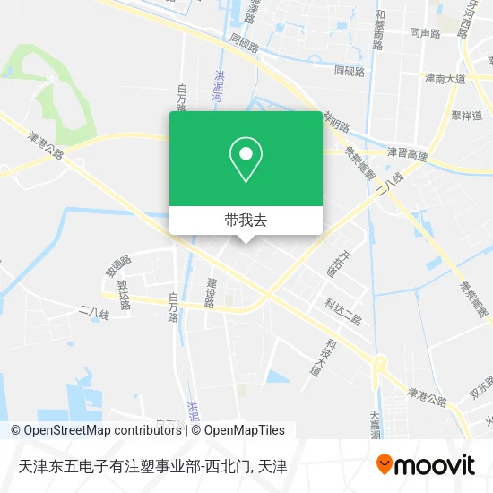 天津东五电子有注塑事业部-西北门地图