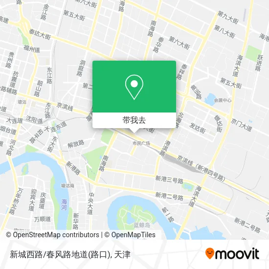 新城西路/春风路地道(路口)地图