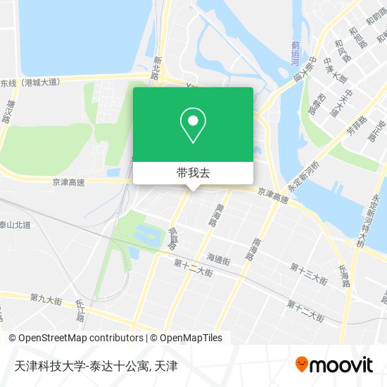 天津科技大学-泰达十公寓地图