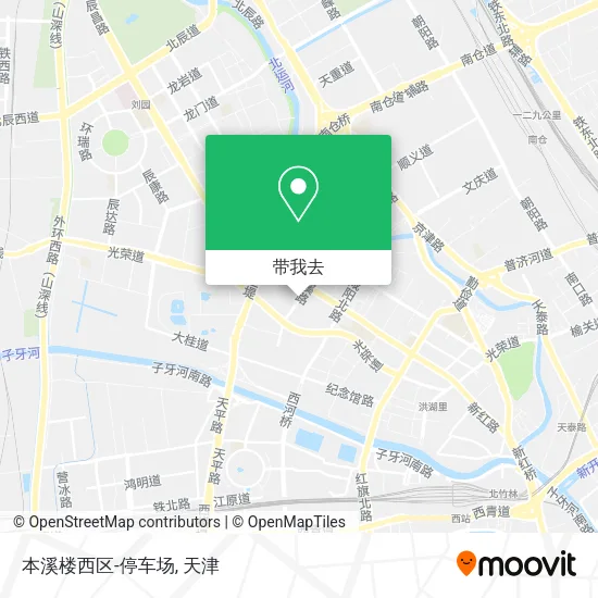 本溪楼西区-停车场地图