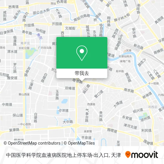 中国医学科学院血液病医院地上停车场-出入口地图