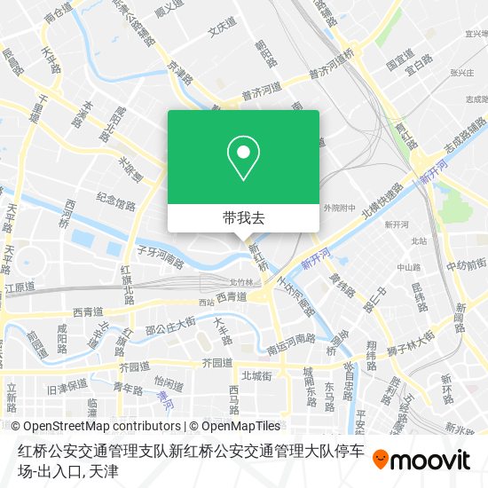 红桥公安交通管理支队新红桥公安交通管理大队停车场-出入口地图