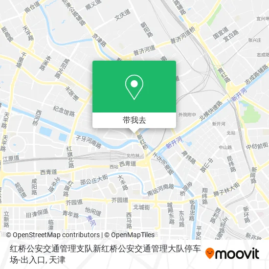 红桥公安交通管理支队新红桥公安交通管理大队停车场-出入口地图