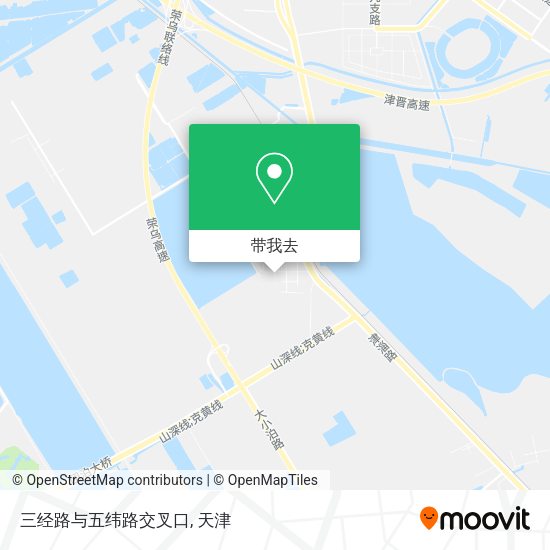 三经路与五纬路交叉口地图
