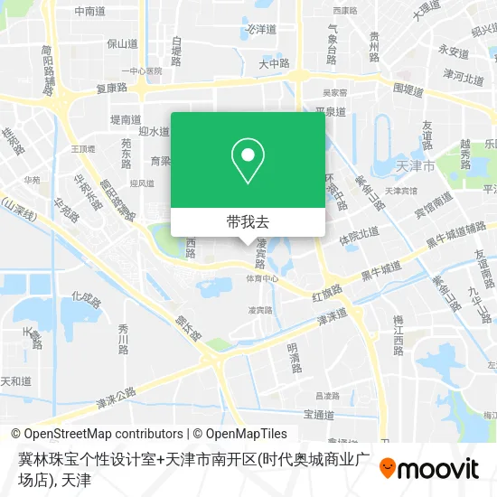 冀林珠宝个性设计室+天津市南开区(时代奥城商业广场店)地图