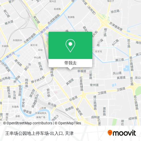 王串场公园地上停车场-出入口地图