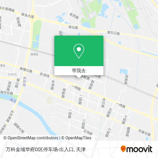 万科金域华府D区停车场-出入口地图