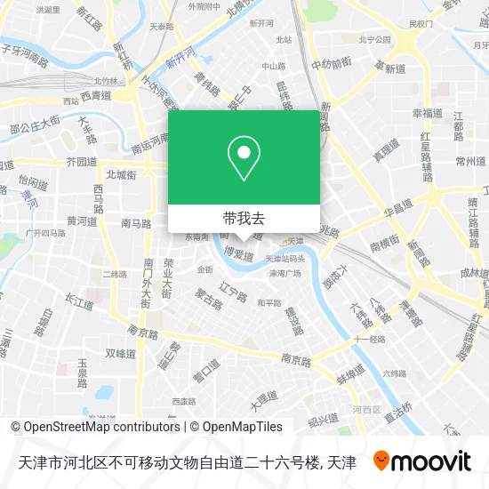天津市河北区不可移动文物自由道二十六号楼地图