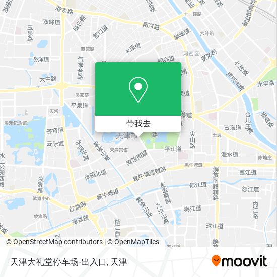 天津大礼堂停车场-出入口地图