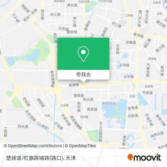 楚雄道/红旗路辅路(路口)地图