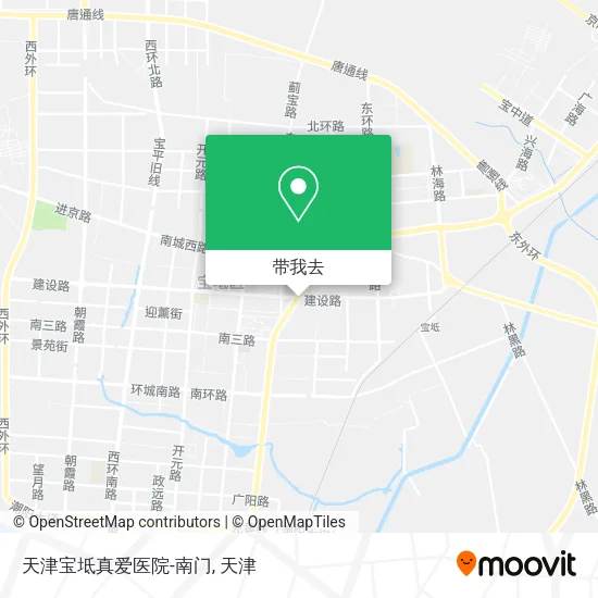 天津宝坻真爱医院-南门地图